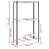 2-Layer Tyre Shelf Silver 110x40x180 cm Steel&Engineered Wood