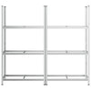 3-Layer Tyre Shelves 2 pcs Silver 110x40x200 cm Steel