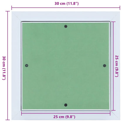 Access Panel Green and Silver 30 x 30 cm
