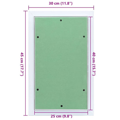 Access Panel Green and Silver 30 x 45 cm