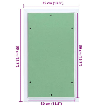 Access Panel Green and Silver 35 x 55 cm