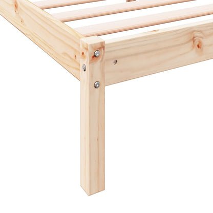 Extra Long Bed Frame without Mattress 100x210 cm Solid Wood Pine