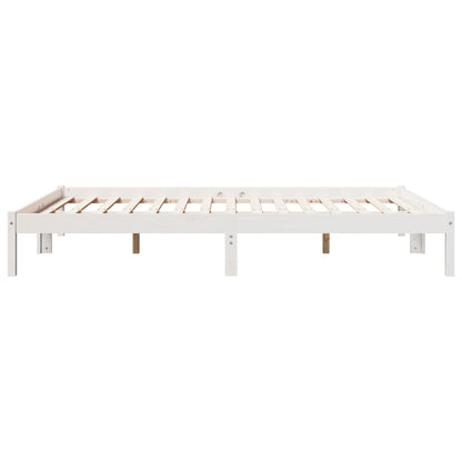 Extra Long Bed Frame without Mattress White 140x210 cm Solid Wood Pine