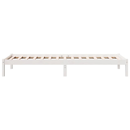 Extra Long Bed Frame without Mattress White 100x220 cm Solid Wood Pine