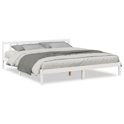 Bed Frame | White | Solid pine wood | Extra Long | Durable | Bed Frame