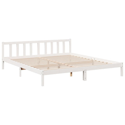 Bed Frame | White | Solid pine wood | Extra Long | Durable | Bed Frame