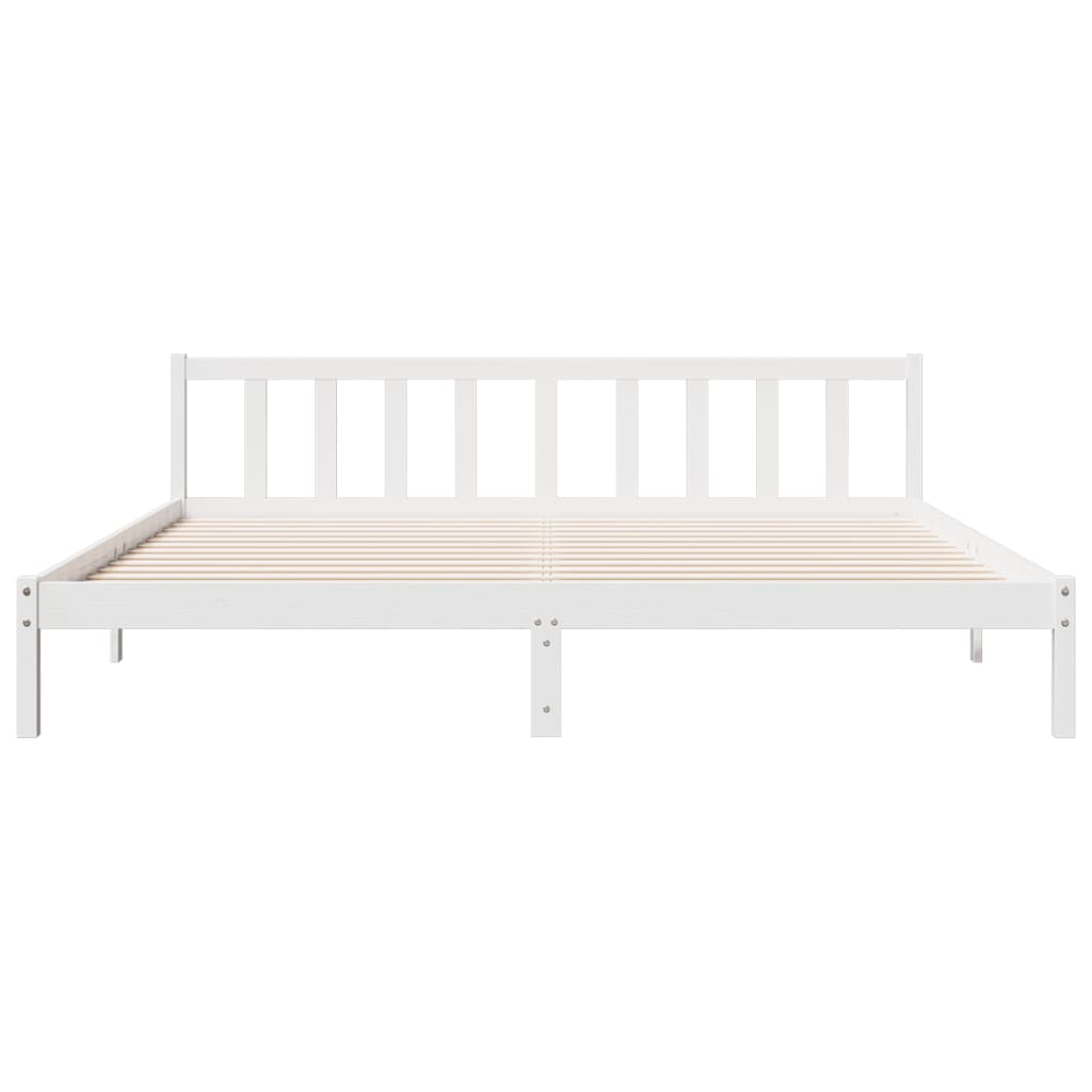 Bed Frame | White | Solid pine wood | Extra Long | Durable | Bed Frame