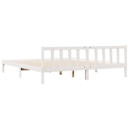 Bed Frame | White | Solid pine wood | Extra Long | Durable | Bed Frame