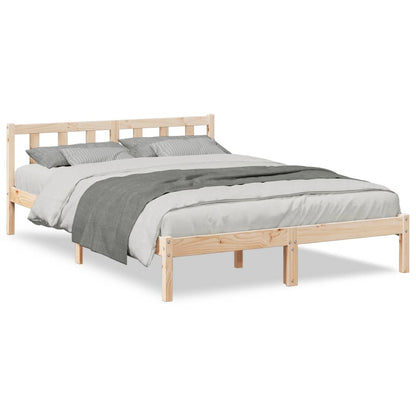 Bed Frame | Natural | Solid Pine Wood | Extra Long | Extra Long