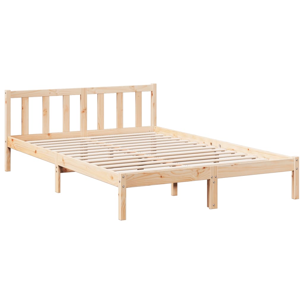 Bed Frame | Natural | Solid Pine Wood | Extra Long | Extra Long