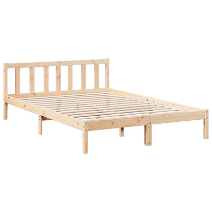 Bed Frame | Natural | Solid Pine Wood | Extra Long | Extra Long
