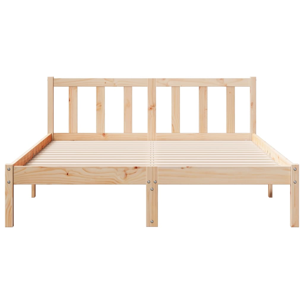 Bed Frame | Natural | Solid Pine Wood | Extra Long | Extra Long