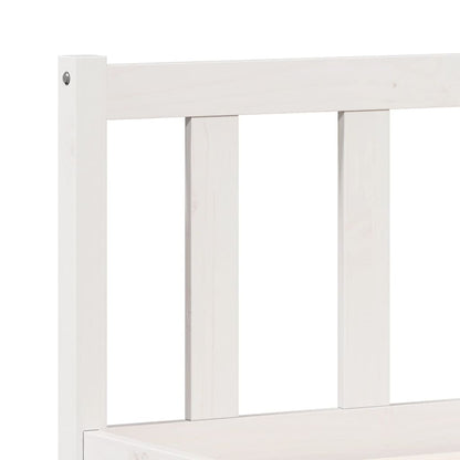 Bed Frame | White | Solid pine wood | Double, Extra Long | Bed Frame