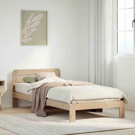 Bed Frame without Mattress 90x200 cm Solid Wood Pine