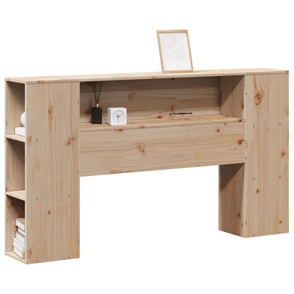 Headboard with Storage 160 cm Solid Wood Pine
