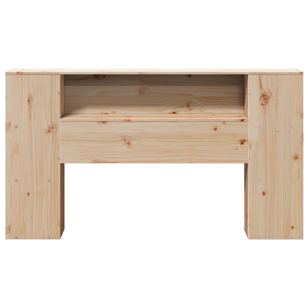 Headboard with Storage 160 cm Solid Wood Pine