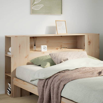 Headboard with Storage 160 cm Solid Wood Pine
