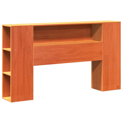 Headboard with Storage Wax Brown 150 cm Solid Wood Pine