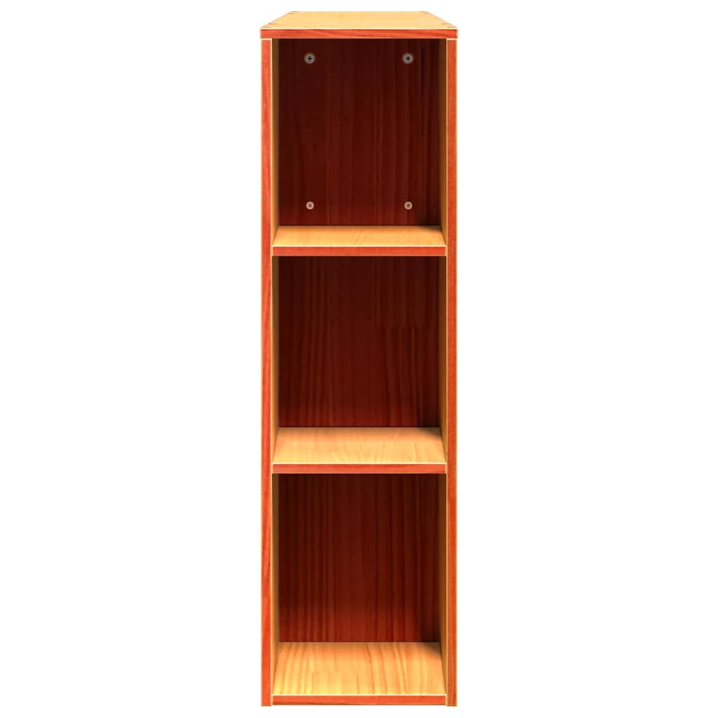 Headboard with Storage Wax Brown 150 cm Solid Wood Pine
