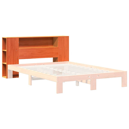 Headboard with Storage Wax Brown 150 cm Solid Wood Pine