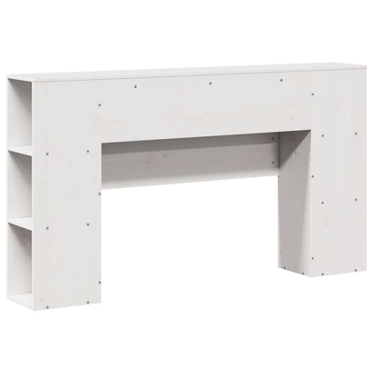 Headboard with Storage White 140 cm Solid Wood Pine