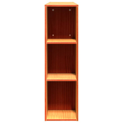 Headboard with Storage Wax Brown 140 cm Solid Wood Pine