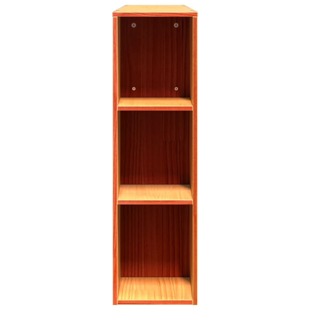 Headboard with Storage Wax Brown 135 cm Solid Wood Pine