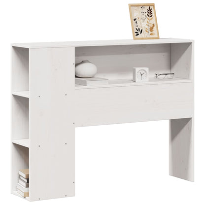 Headboard with Storage White 75 cm Solid Wood Pine