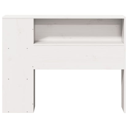 Headboard with Storage White 75 cm Solid Wood Pine