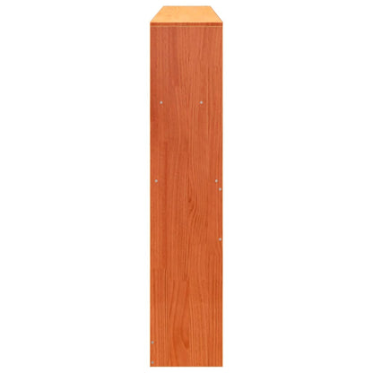 Headboard with Storage Wax Brown 200 cm Solid Wood Pine