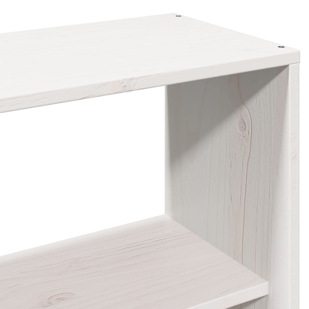 Headboard with Storage White 160 cm Solid Wood Pine