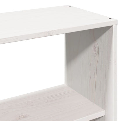 Headboard with Storage White 160 cm Solid Wood Pine