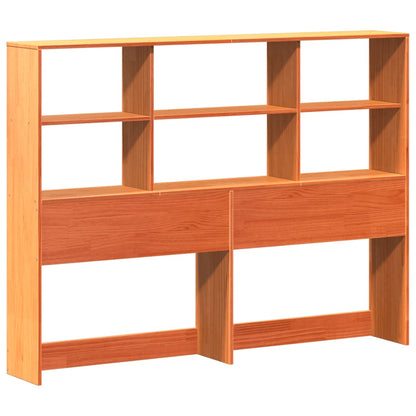 Headboard with Storage Wax Brown 150 cm Solid Wood Pine