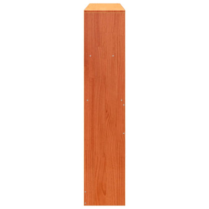 Headboard with Storage Wax Brown 150 cm Solid Wood Pine