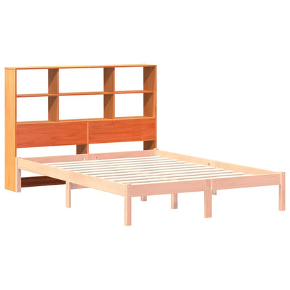 Headboard with Storage Wax Brown 140 cm Solid Wood Pine