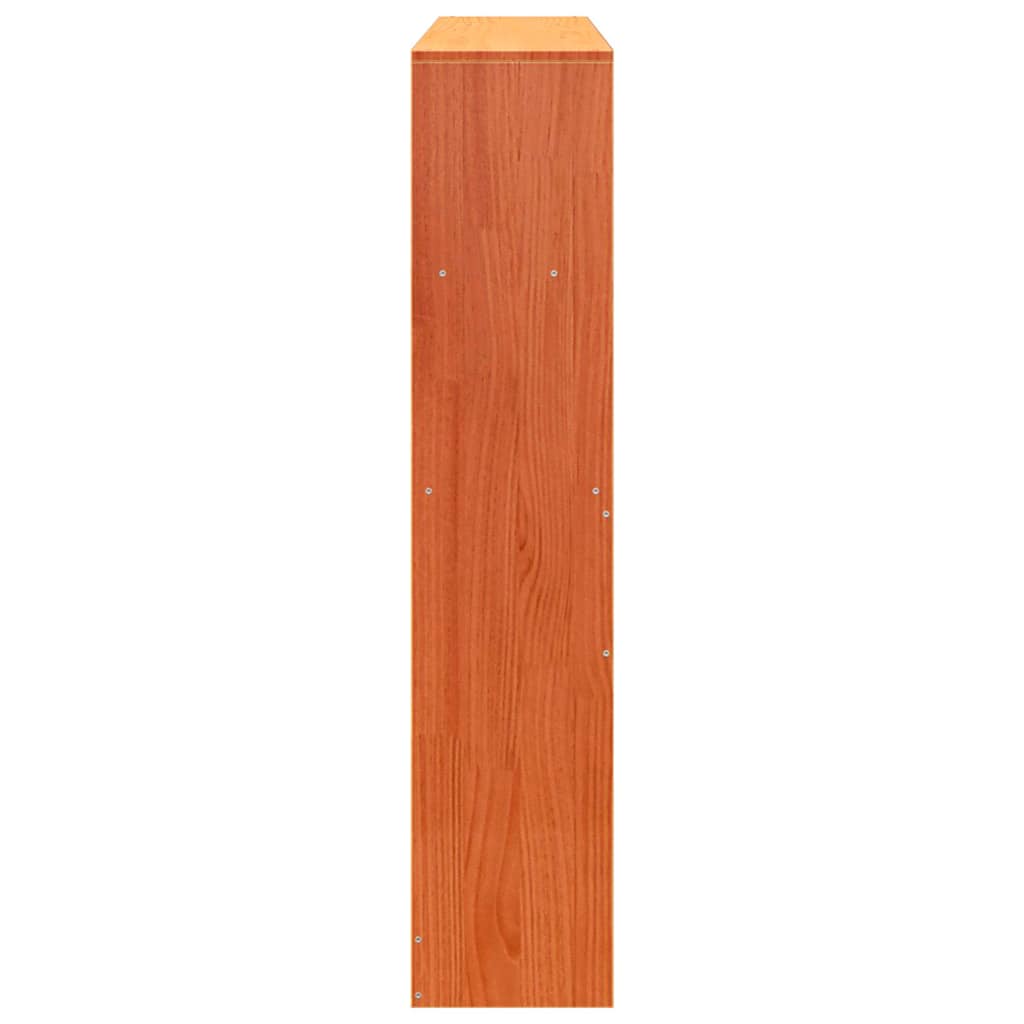 Headboard with Storage Wax Brown 135 cm Solid Wood Pine