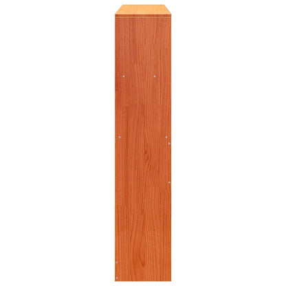Headboard with Storage Wax Brown 135 cm Solid Wood Pine
