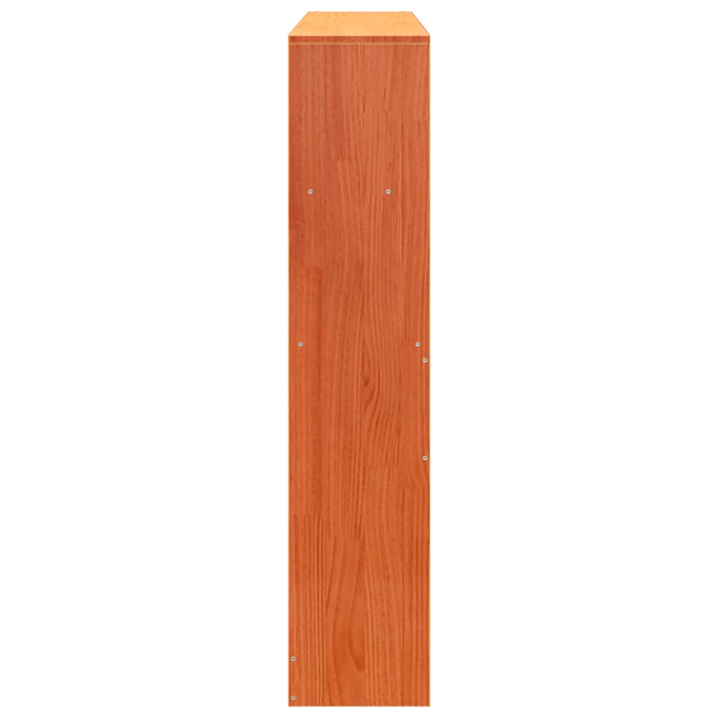 Headboard with Storage Wax Brown 120 cm Solid Wood Pine