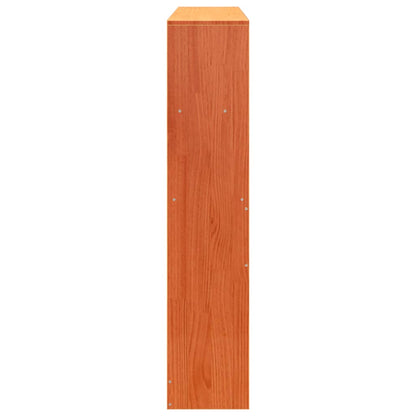 Headboard with Storage Wax Brown 120 cm Solid Wood Pine