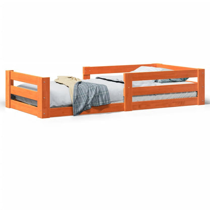 Bed Frame | Wax brown | Solid pine wood, Plywood | Single | Bed Frame