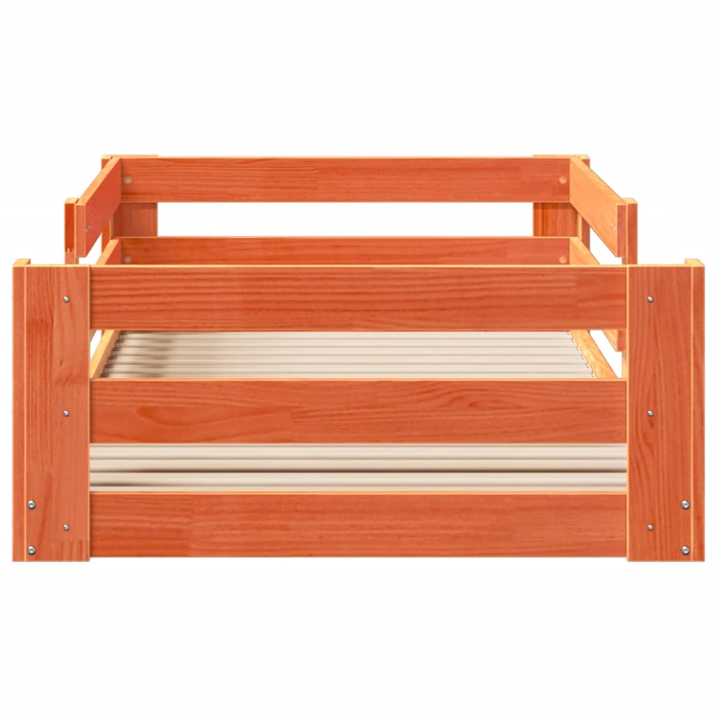 Bed Frame | Wax brown | Solid pine wood, Plywood | Single | Bed Frame