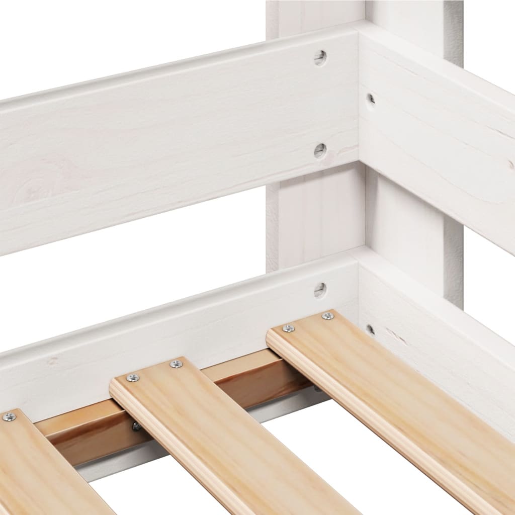 Bed Frame without Mattress White 80x160 cm Solid Wood Pine