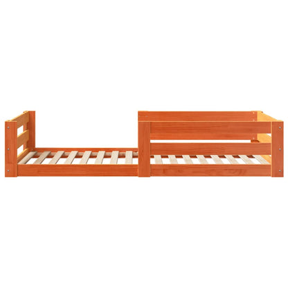 Bed Frame | Wax brown | Solid pine wood, plywood slats | Small Single