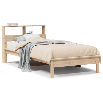 Bookcase Bed without Mattress 100x200 cm Solid Wood Pine