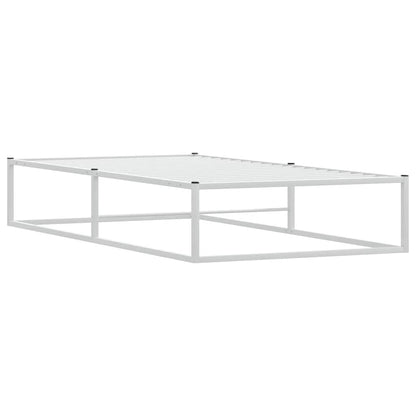 Bed Frame without Mattress White 90x200 cm Metal