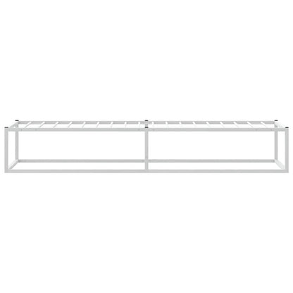 Bed Frame without Mattress White 100x200 cm Metal