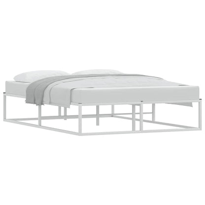 Bed Frame without Mattress White 140x200 cm Metal
