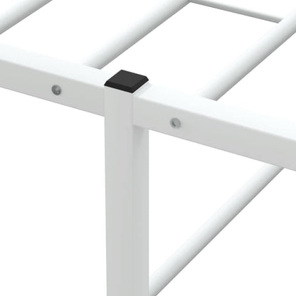Bed Frame without Mattress White 140x200 cm Metal