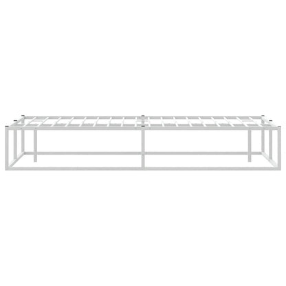 Bed Frame without Mattress White 160x200 cm Metal