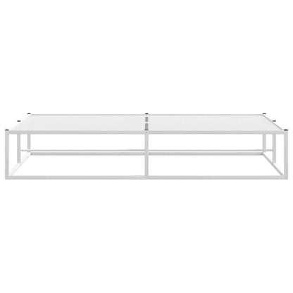 Bed Frame without Mattress White 180x200 cm Super King Metal